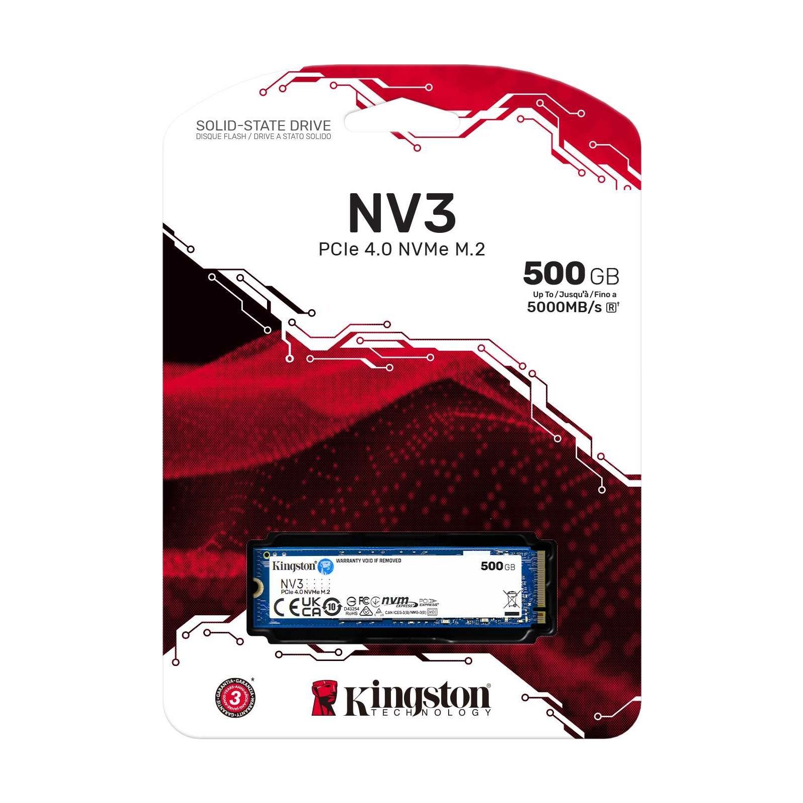 ᐈ Купить накопитель ssd Kingston M.2 2280 500GB (SNV3S/500G) в