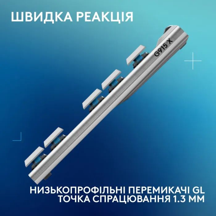 Клавиатура Logitech G915 TKL X Lightspeed Switch-Tactile Wireless/Bluetooth/USB UA White (920-012737) изображение 7
