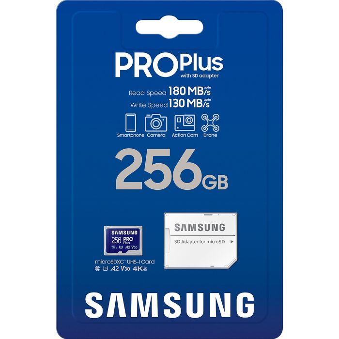 Карта пам'яті Samsung 128 GB microSDXC Pro Plus UHS-I U3 V30 A2 Class 10 + SD-adapter (MB-MD128SA/EU) зображення 3