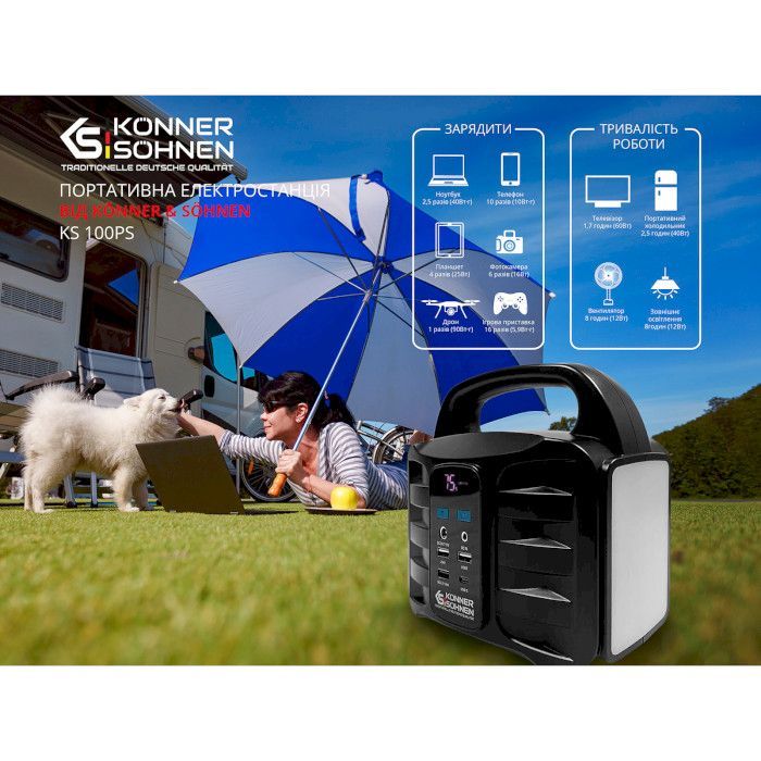 Зарядная станция Konner&Sohnen KS100PS, 100W, 155Wh (KS100PS) изображение 11