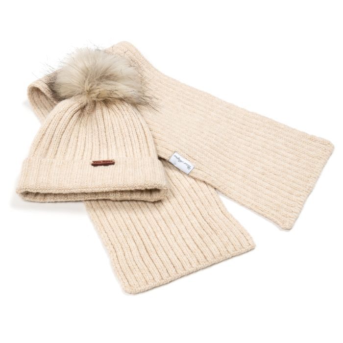Шапка детская Na с шарфом (NA 1180-52-beige) изображение 3