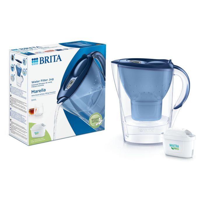 Фільтр-глечик Brita Marella Memo MXPro 2.4л (1.4л води) з фільтр-картриджем, графіт (1052794) зображення 6