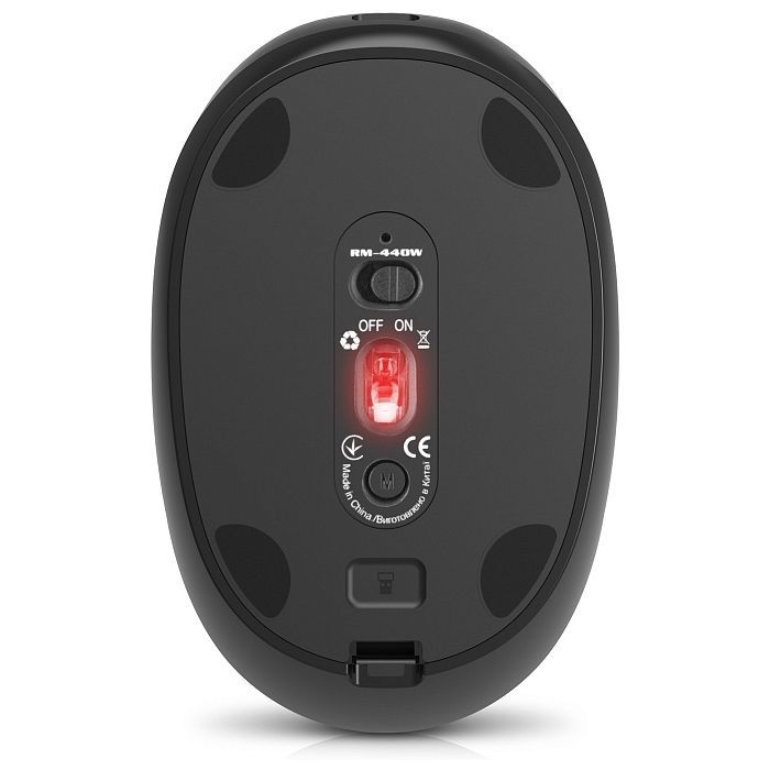 Мышка REAL-EL RM-440W Wireless/Bluetooth Black (EL123200045) изображение 4