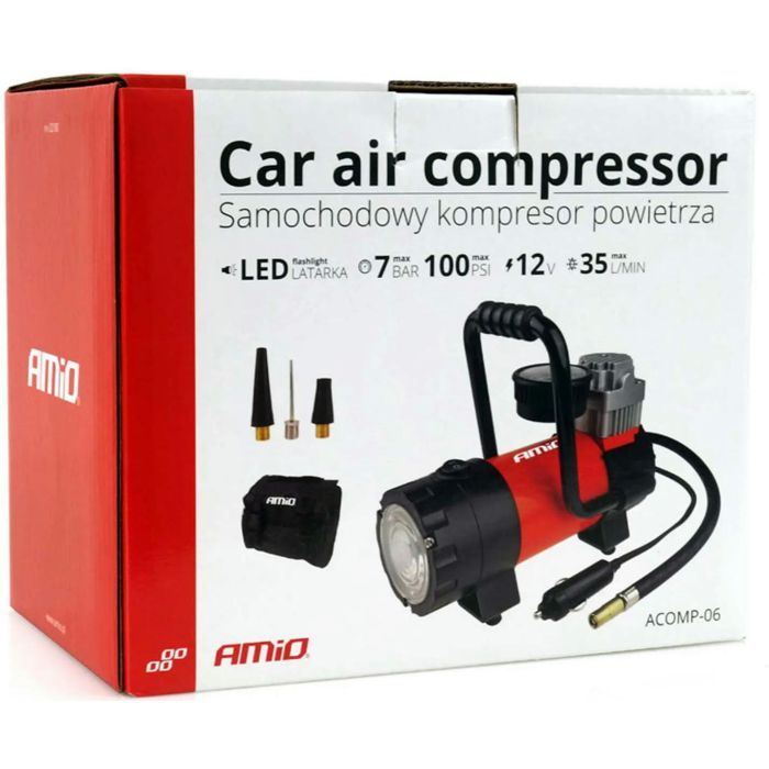 Автомобільний компресор AMiO HQ LED ACOMP-06 (02180) зображення 5