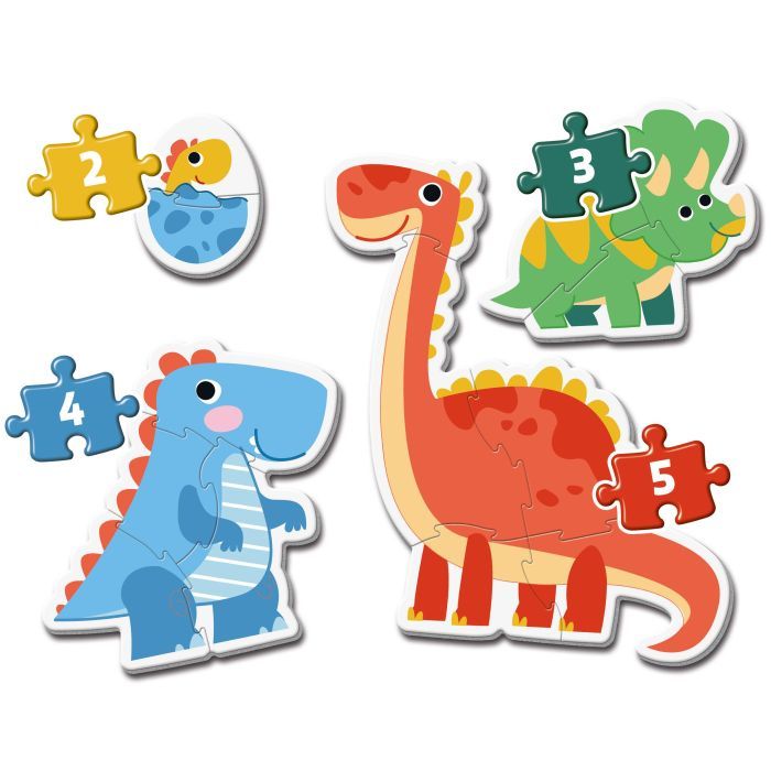 Пазл Clementoni 4 в 1 Dinosaurs, серія My First Puzzles (20834) зображення 2