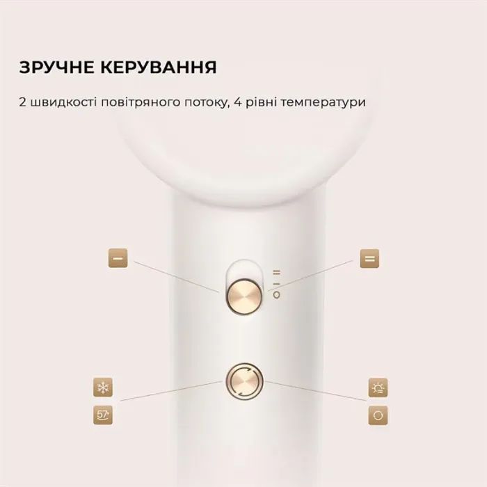Фен Dreame Gleam White (AHD12A-WH) зображення 3