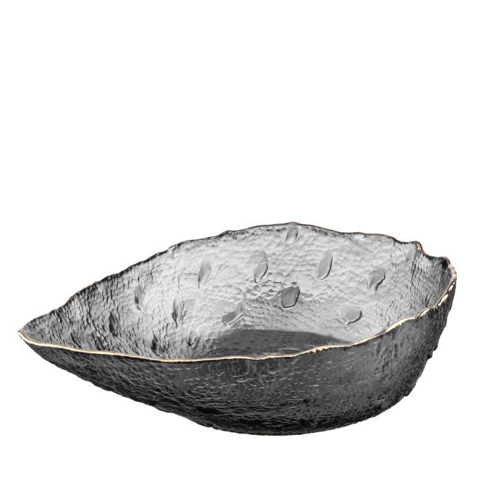 Салатник Ardesto Leaf 21.5см, скло, сірий (AR5011)