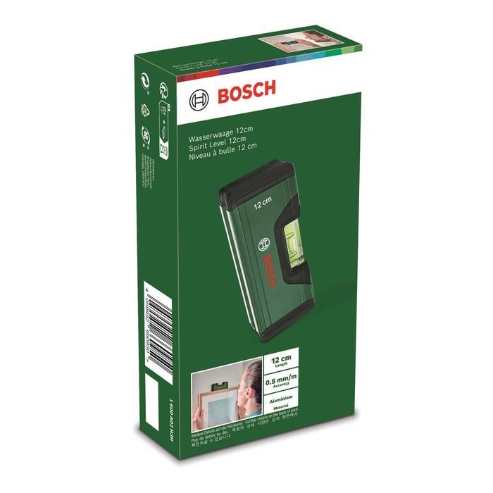 Рівень Bosch 12см, 1 капсула, алюмінієвий корпус (1.600.A02.H3H) зображення 7