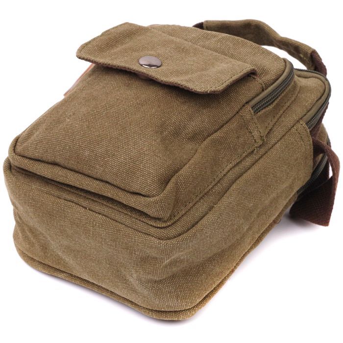 Сумка Vintage З текстилю Оливкова (22219) зображення 5