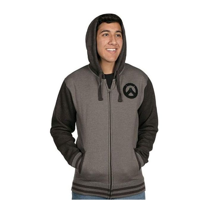 Кофта Jinx Overwatch Founding Member Varsity Zip-up Gunmetal Heather/Charcoal Heather XL (JINX-7507XL)