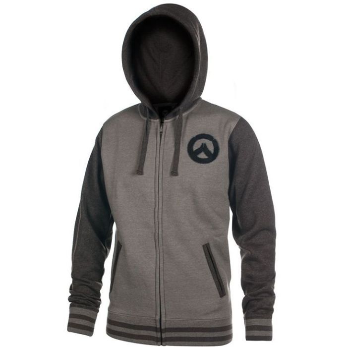 Кофта Jinx Overwatch Founding Member Varsity Zip-up Gunmetal Heather/Charcoal Heather XL (JINX-7507XL) изображение 2