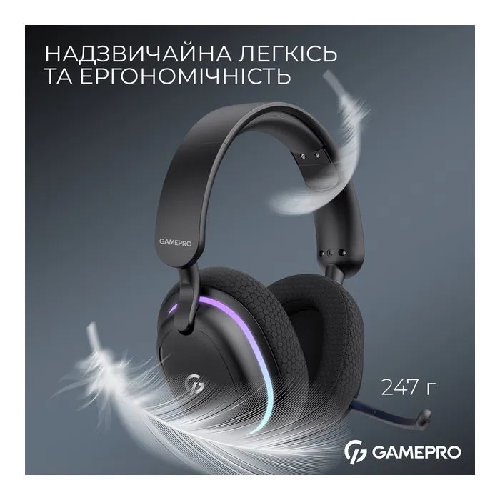 Наушники GamePro Asgard Bragi 7.1 RGB Tri-Mod Black (HSW250B) изображение 6