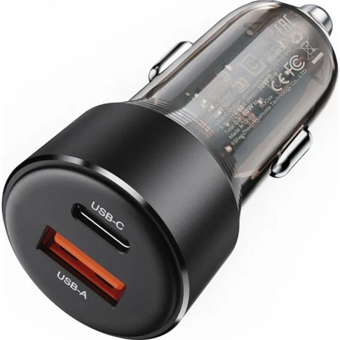 Зарядное устройство Acefast 2xUSB 60W (USB-C + USB-A) B12 (6974316282914)