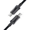 Дата кабель USB-C to USB-C 1.2m 60W stainless steel C12-03 Black Acefast (6974316283317) изображение 4
