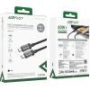 Дата кабель USB-C to USB-C 1.2m 60W stainless steel C12-03 Black Acefast (6974316283317) изображение 5