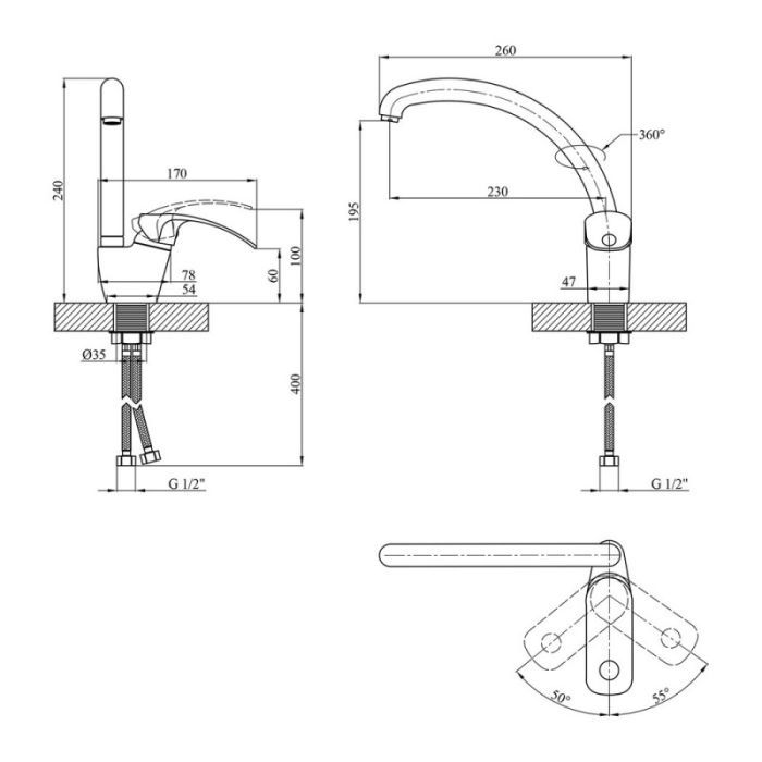 Смеситель Kroner Konstante-C032 изображение 6