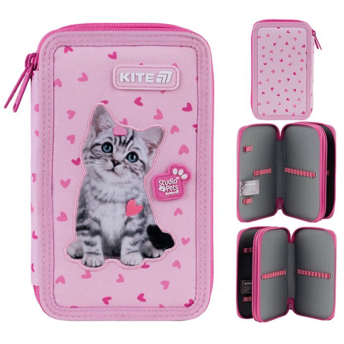 Пенал Kite 623 Studio Pets, 2 відділення (SP25-623)