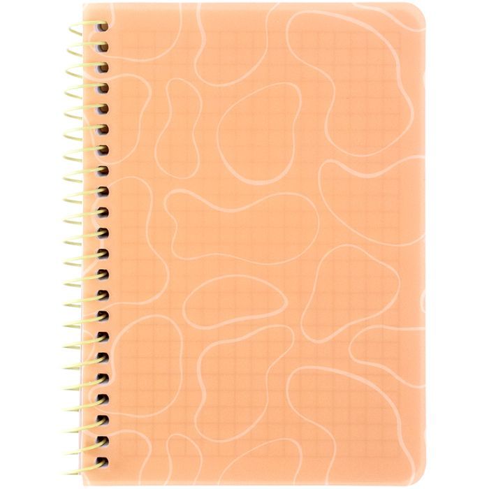 Блокнот Axent на спирали B6 80 листов, клетка, пластиковая обложка, розовый (8463-2-A)