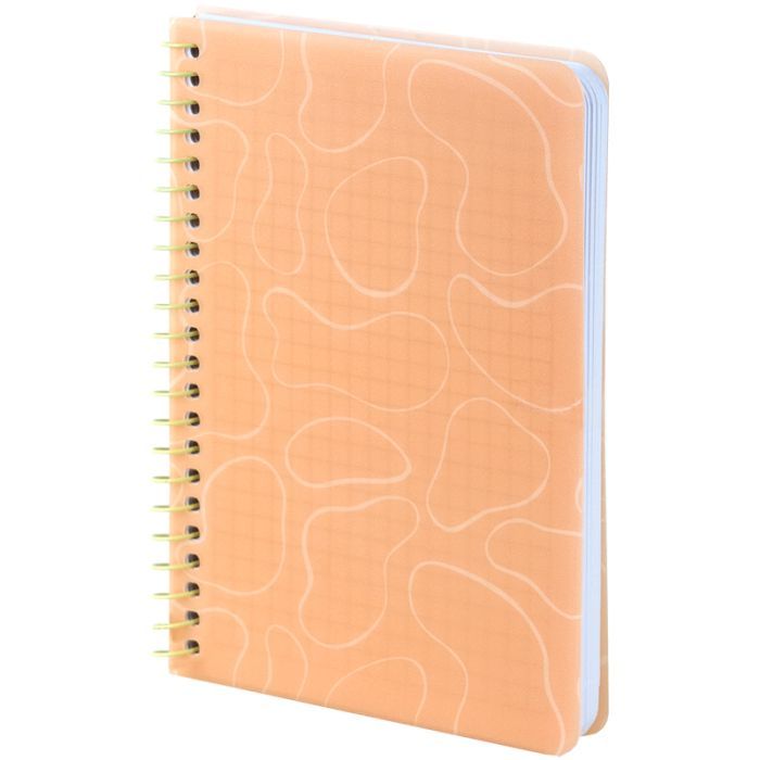 Блокнот Axent на спирали B6 80 листов, клетка, пластиковая обложка, розовый (8463-2-A) изображение 2