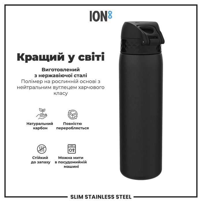 Пляшка для води ION8 OneTouch Stainless Steel 600 мл Blue (I8SS600BLU) зображення 6