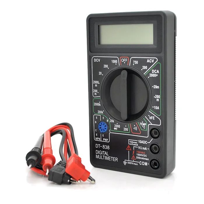 Цифровий мультиметр Voltronic DT-838, V, A, R , T, Q60 (DT-838) зображення 2