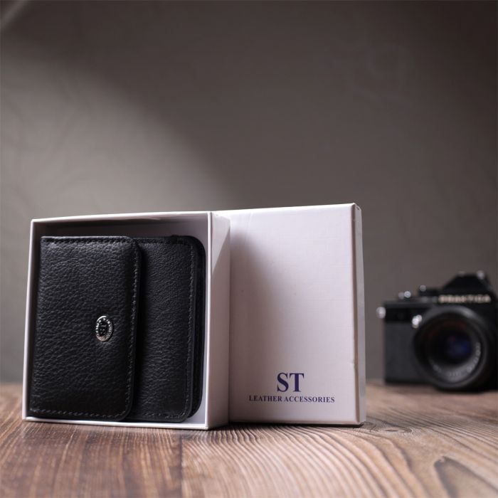 Кошелек ST Leather Из натуральной кожи Черный (22690) изображение 11