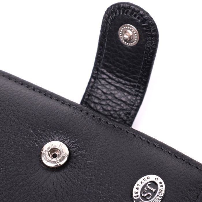 Гаманець ST Leather З натуральної шкіри Чорний (22553) зображення 5
