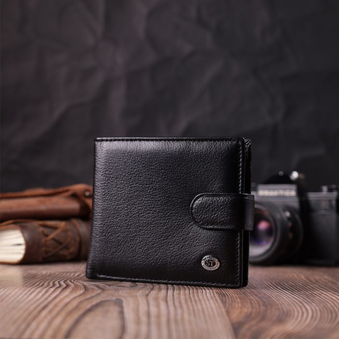 Гаманець ST Leather З натуральної шкіри Чорний (22553) зображення 9
