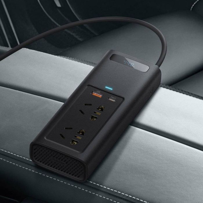 Автомобільний інвертор 12V/220V 150W In-car Inverter, USB, Type-C, 0.4m Baseus (CRNBQ-A01) зображення 9