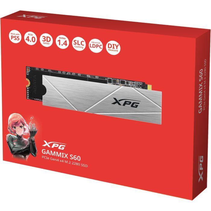 Накопитель SSD M.2 2280 1TB XPG GAMMIX S60 ADATA (AGAMMIXS60-1T-CS) изображение 6