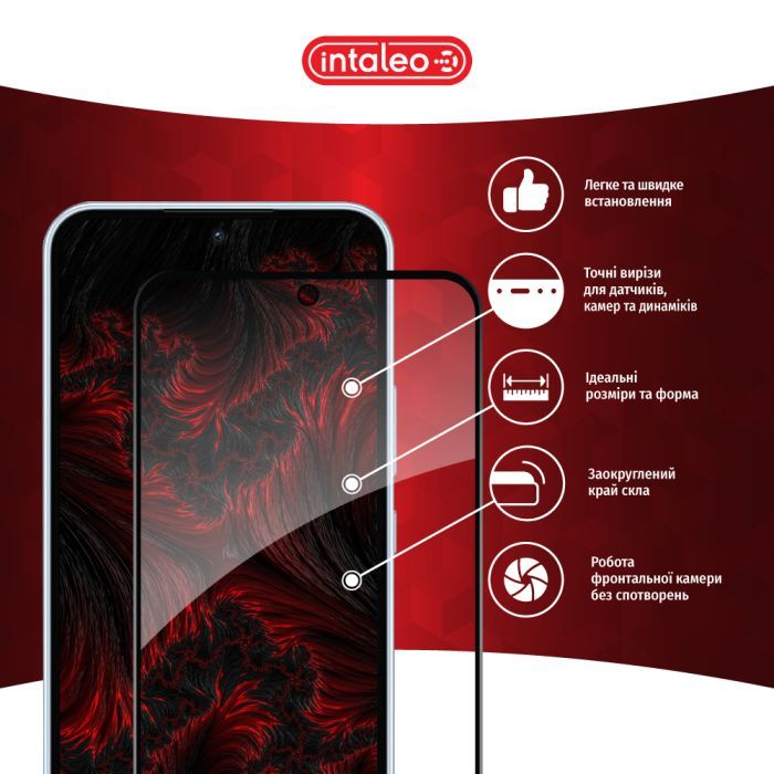 Стекло защитное Intaleo Full Glue Samsung A54 5G Black (1283126559891) изображение 3