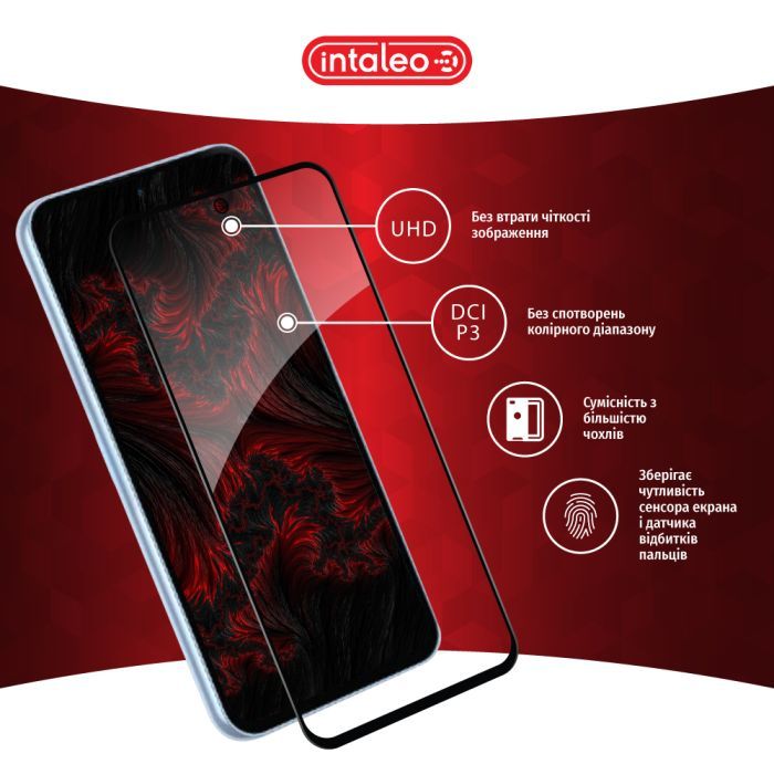 Стекло защитное Intaleo Full Glue Samsung A54 5G Black (1283126559891) изображение 4