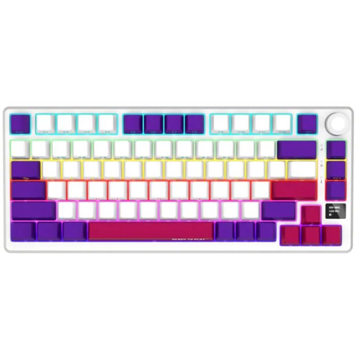 Клавіатура Lorgar KBP7075W Pro RGB Wireless/Bluetooth/USB UA Beige (LRG-KBP7075W-RT-US) зображення 2