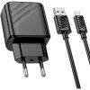 Зарядное устройство HOCO CS21A Rich USB QC3.0 + cable USB to Micro 5P Black (6942007609890) изображение 3