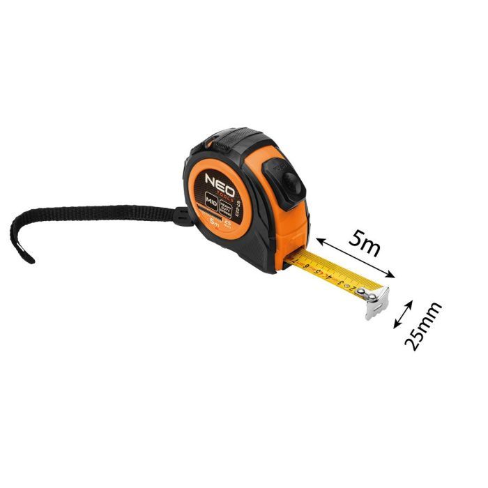 Рулетка Neo Tools 5мx25мм, с фиксатором сматывания (67-223) изображение 6