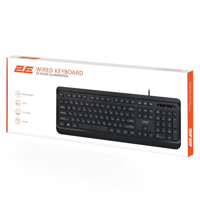 Клавіатура 2E 2E KS120 USB-A Black (2E-KS120UB_UA) зображення 14