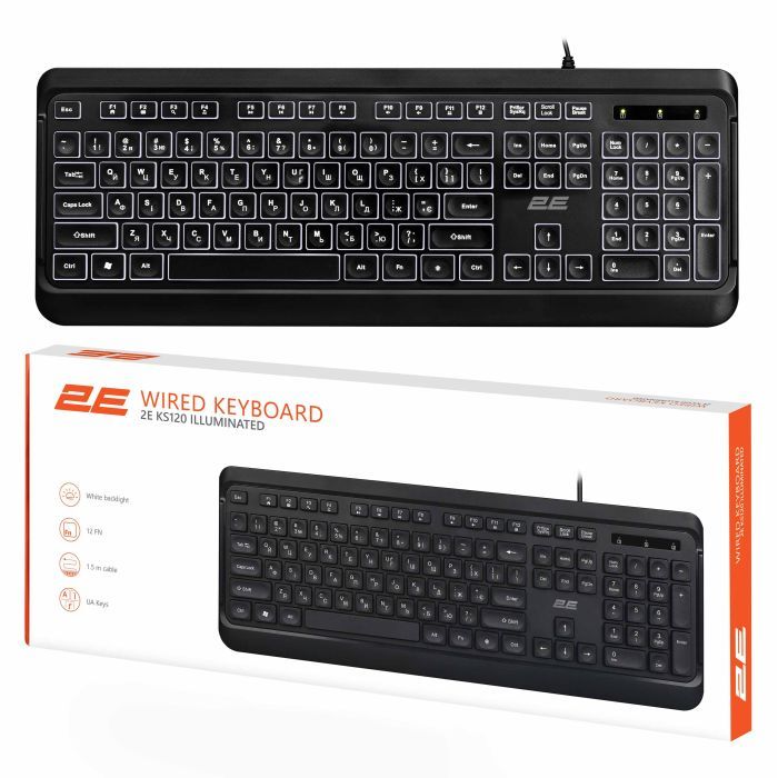 Клавіатура 2E 2E KS120 USB-A Black (2E-KS120UB_UA) зображення 15