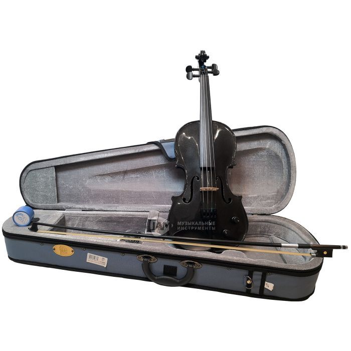 Скрипка Stentor Harlequin Electric Violin Outfit 4/4 Black (1515ABK) изображение 10