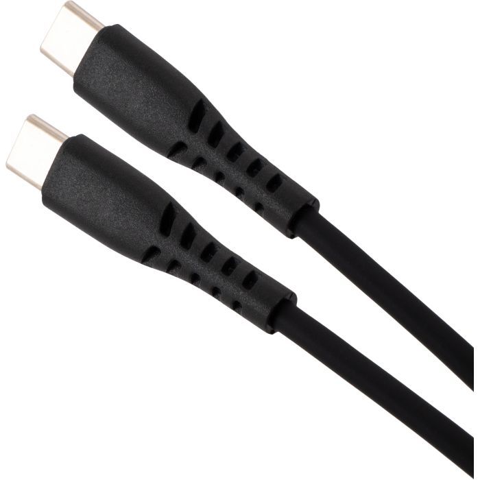 Дата кабель USB-C to USB-C 2.0m 60W Silicon Black Vinga (VCDCCC262SB) изображение 3