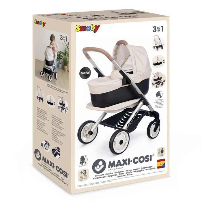 Коляска для ляльок Smoby Maxi-Cosi 3 в 1. Айворі зі знімною люлькою, 55 x 39 x 64 см, 3+ (7600253122) зображення 2