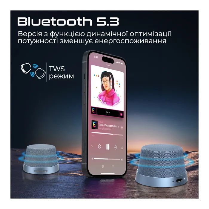 Акустическая система Promate Punch 3 Вт Navy (punch.navy) изображение 4