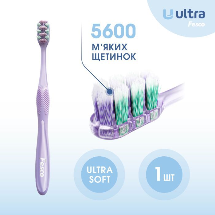 Зубна щітка Fesco Ultra Multi Brush Soft Фіолетова (4820204702106) зображення 3