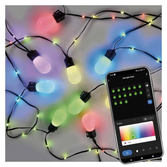 Світильник EMOS ZIW17FR 15 bulbs 15 m RGBIC WiFi (ZIW17FR) зображення 7