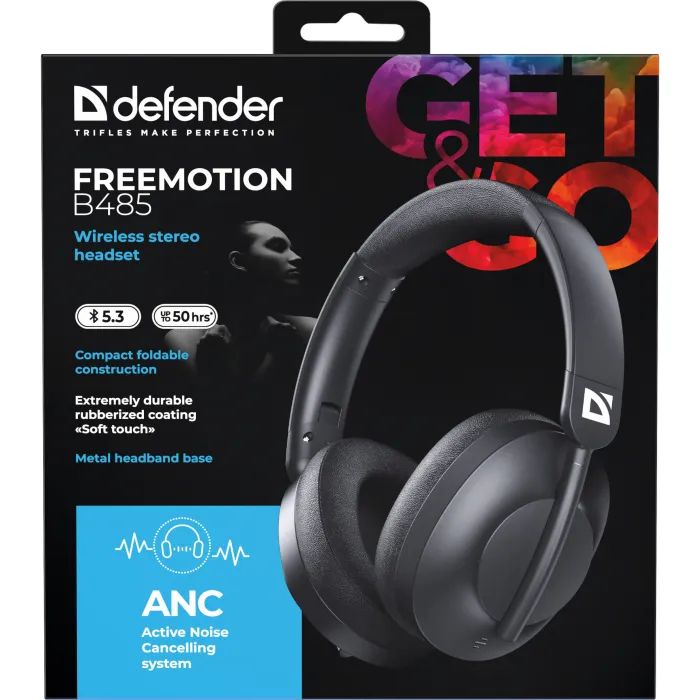 Наушники Defender FreeMotion B485 Bluetooth ANC Black (63485) изображение 11