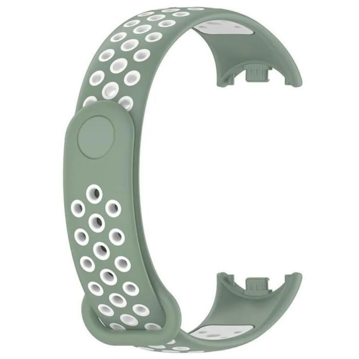 Ремінець до фітнес браслета BeCover Vents Style для Xiaomi Mi Smart Band 10 Black-Green (713629) зображення 4