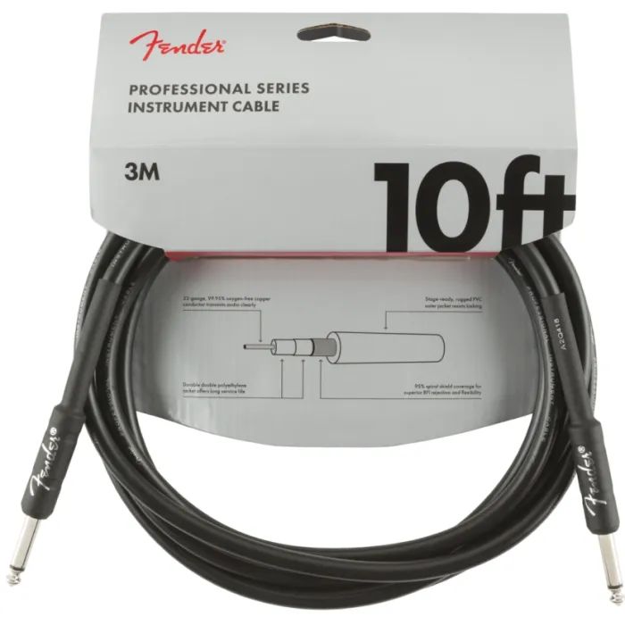 Інструментальний кабель Fender Cable Professional Series 10' Black (228458)