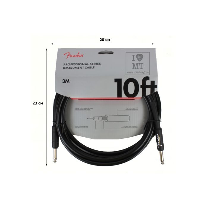 Инструментальный кабель Fender Cable Professional Series 10' Black (228458) изображение 2