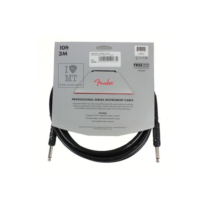 Инструментальный кабель Fender Cable Professional Series 10' Black (228458) изображение 3