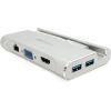 Концентратор VEGGIEG USB-C 5-in-1 USB-C + 3xUSB 3.0 + HDMI + RJ45 0.1m silver (TC07-S) зображення 2