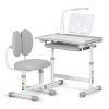 Парта зі стільцем Evo-kids (стол+стул+полка+лампа) Gray (BD-20 G)